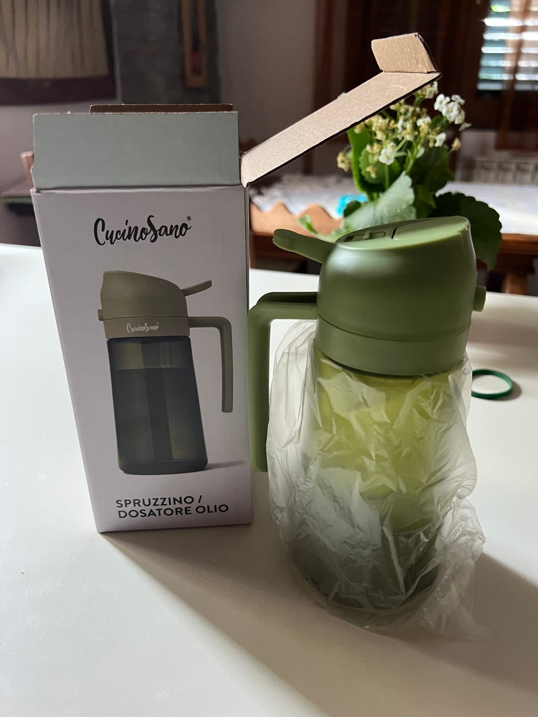 Customer photo review of Spruzzino Olio BIG - Doppia erogazione con vetro oscurato protezione qualità