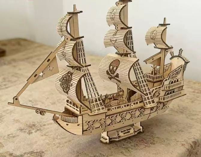 Customer photo review of Queen Anne's Revenge Wooden Ship Model Kit – 290-Piece 3D Puzzle
