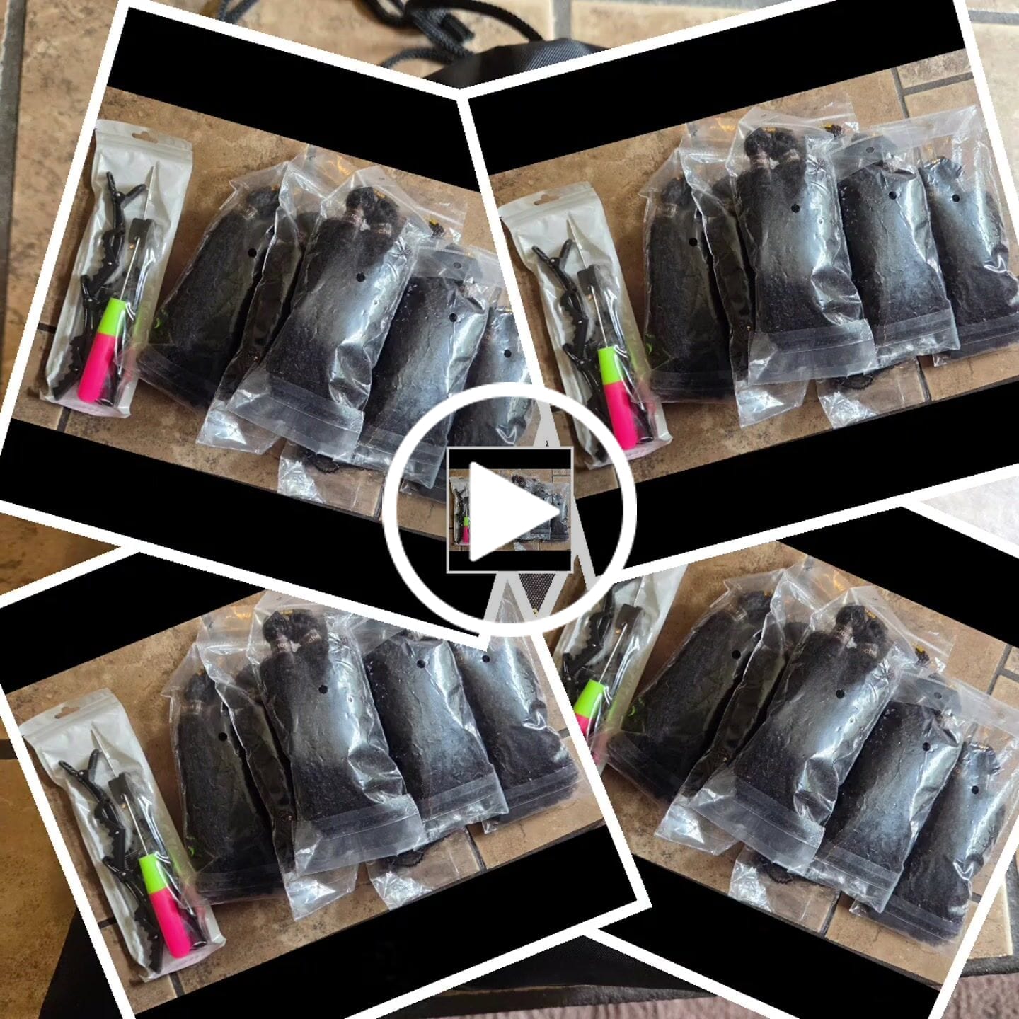 Customer video review of Multi-Textured Kinky Curly Crochet Hair