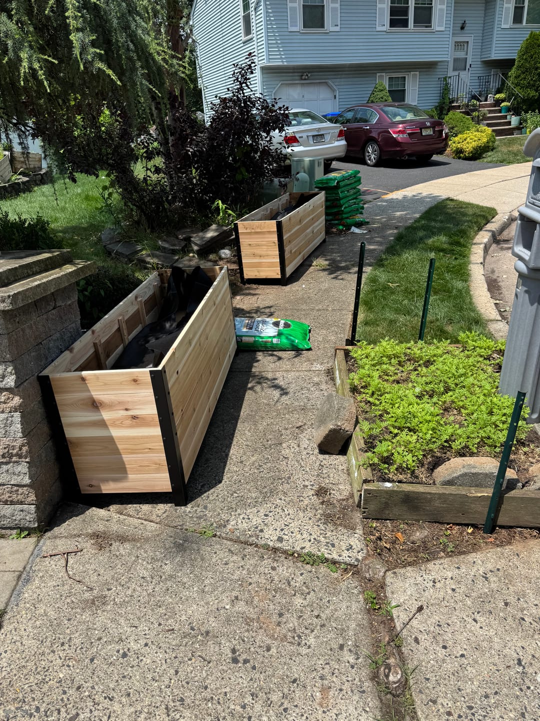 Customer photo review of 18" x 60" Planter Box - 24" TALL / Garden Grade