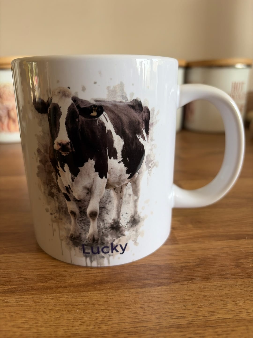 Customer photo review of Watercolour Realistic Portrait - Personalised Mug