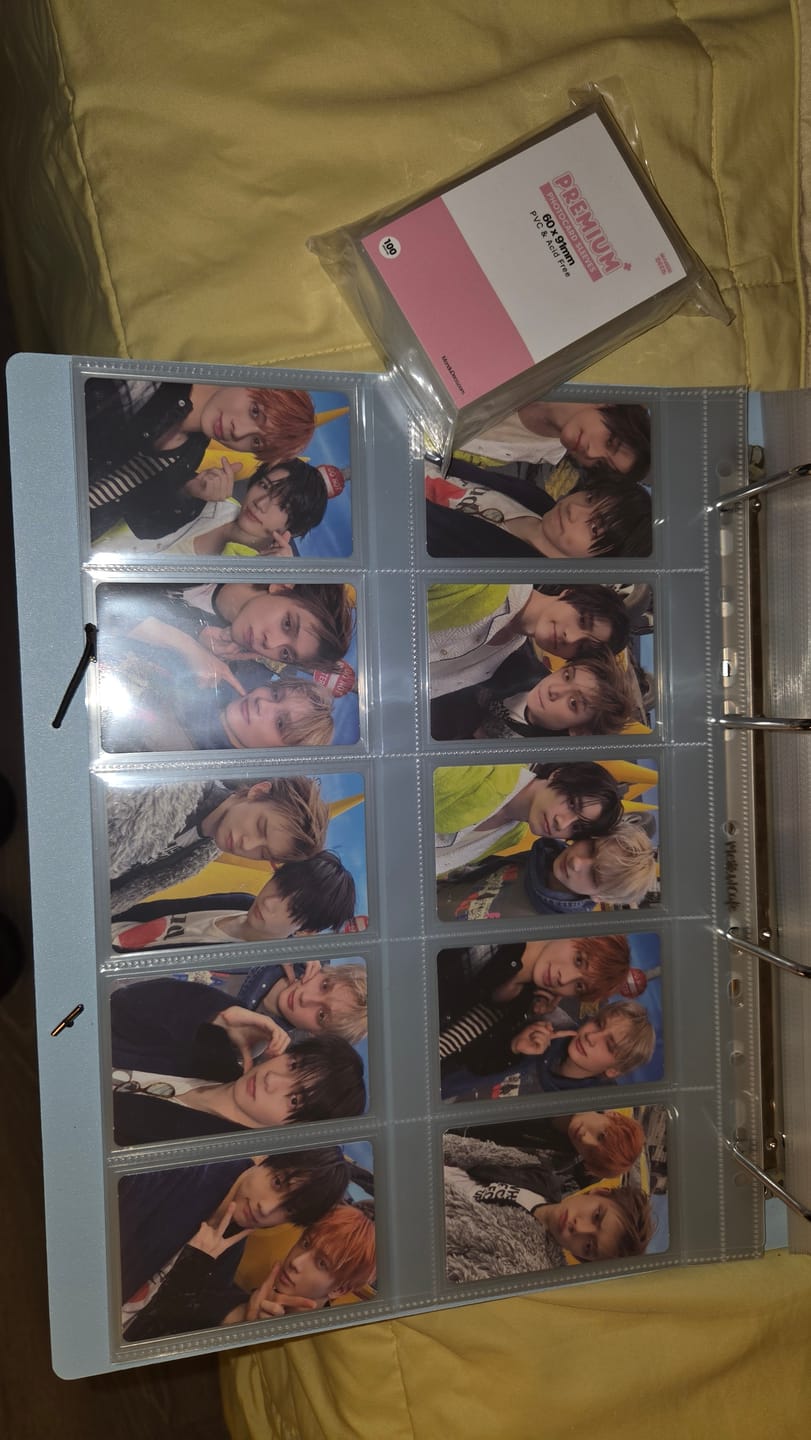 Customer photo review of PREMIUM PHOTOCARD SLEEVES - PINK VERSION (61x91MM)