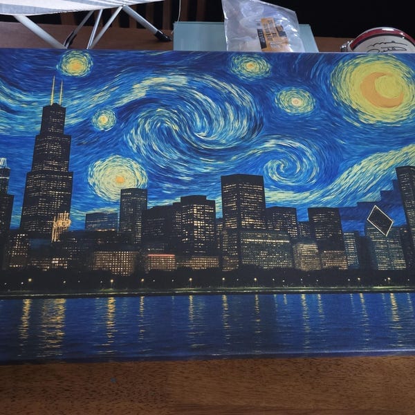Customer photo review of Starry Night Over Chicago