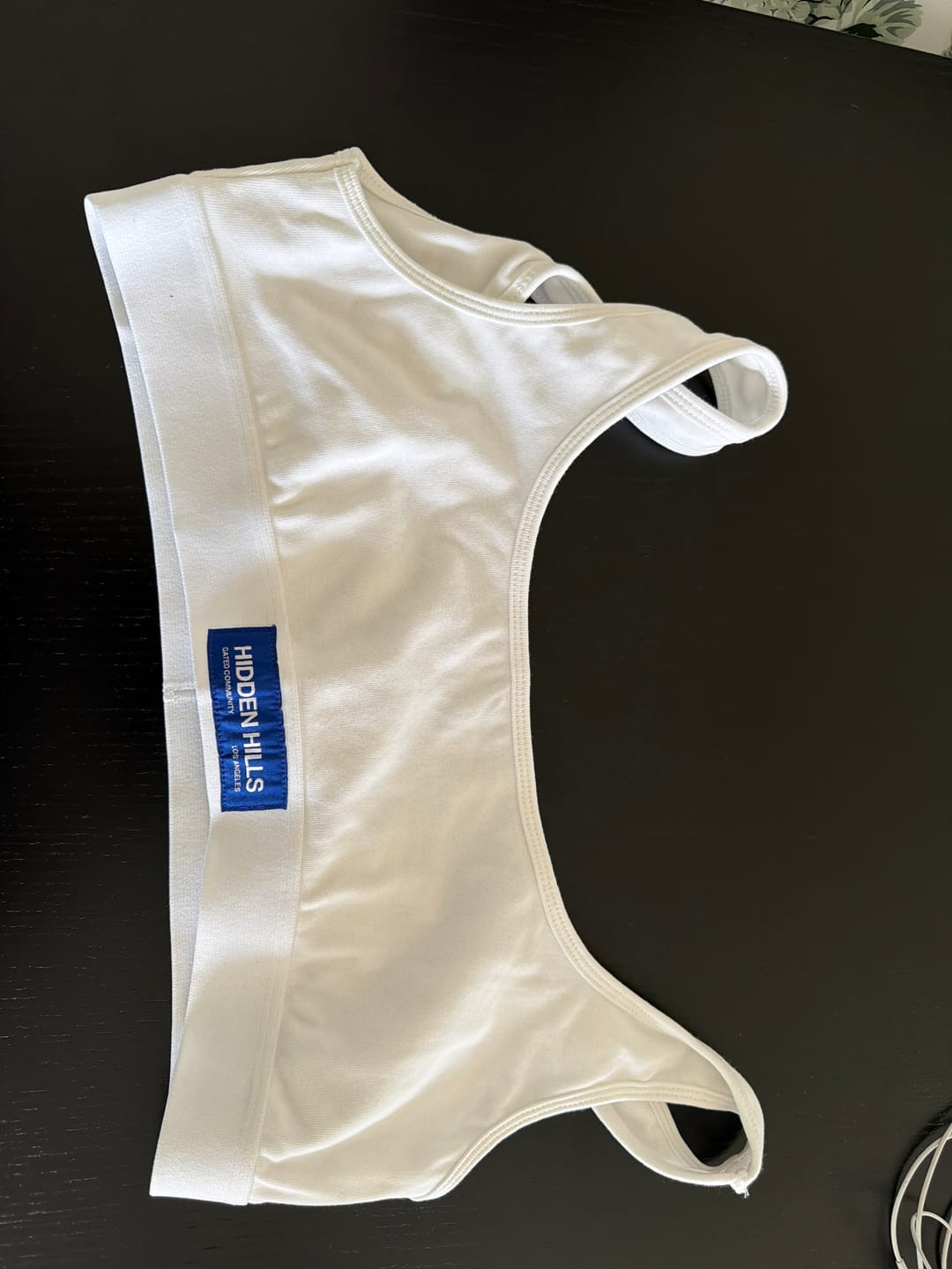 Customer photo review of LABEL BRA TOP WHITE