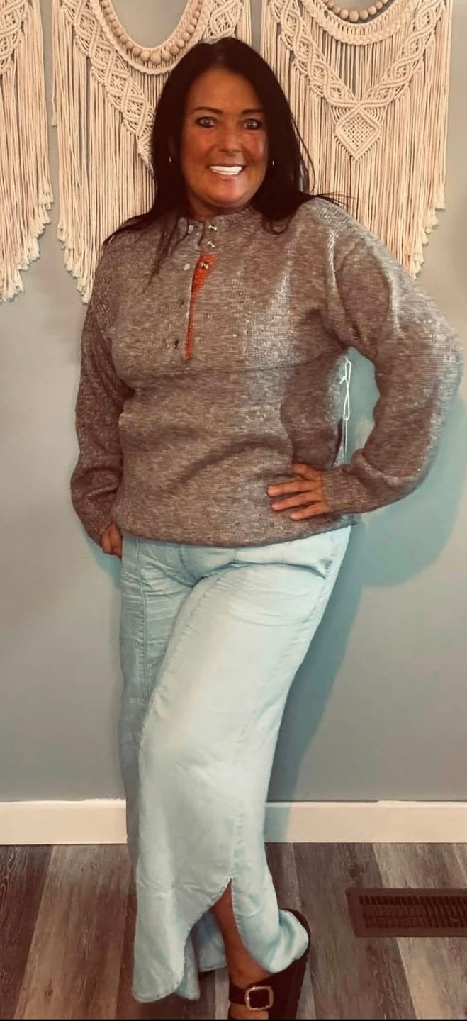 Customer photo review of Coastal Tulip Denim Pants