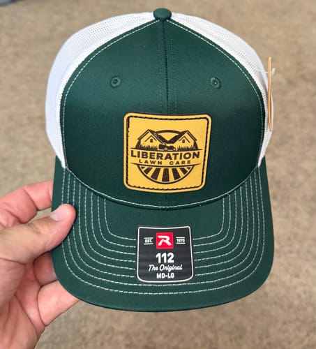 Customer photo review of Richardson 112 Custom Leather Patch Hats