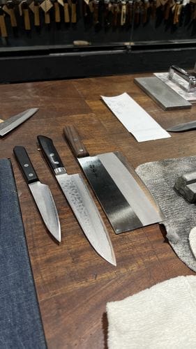 Customer photo review of One-on-one Knife Sharpening Tuition - COAL DROPS YARD