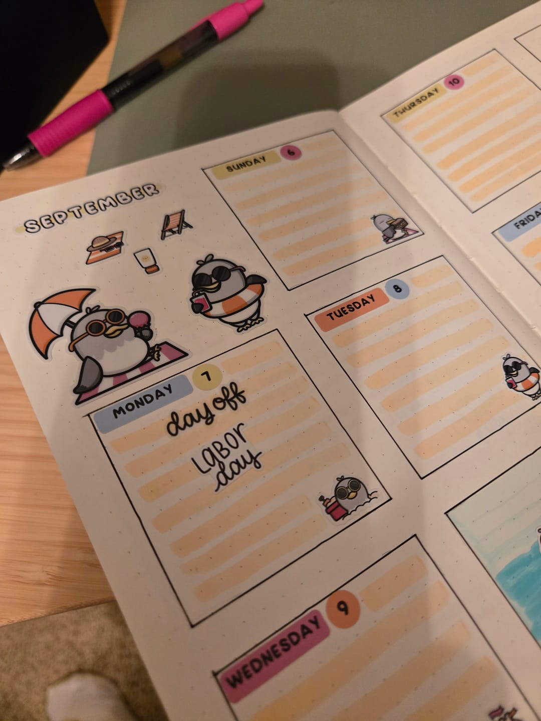 Customer photo review of Day Off - Text Planner Stickers (Script Font)