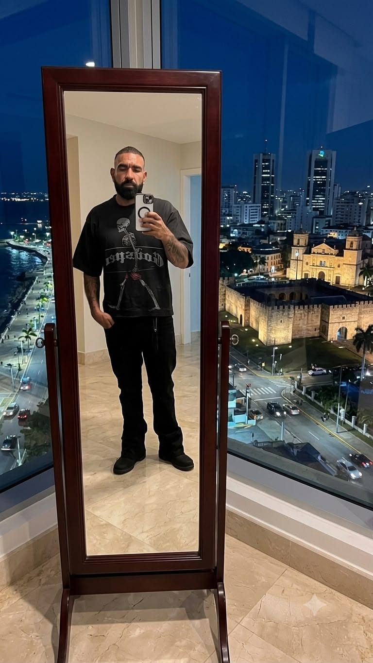 Customer photo review of Vortex Stacked Denim Jeans (Black)