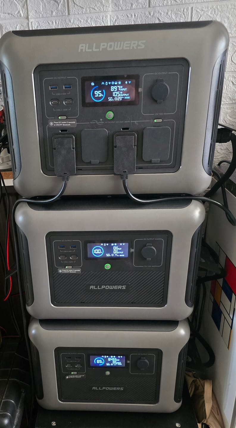 Customer photo review of ALLPOWERS 2PCS B1000 Expansion Battery | 2304Wh