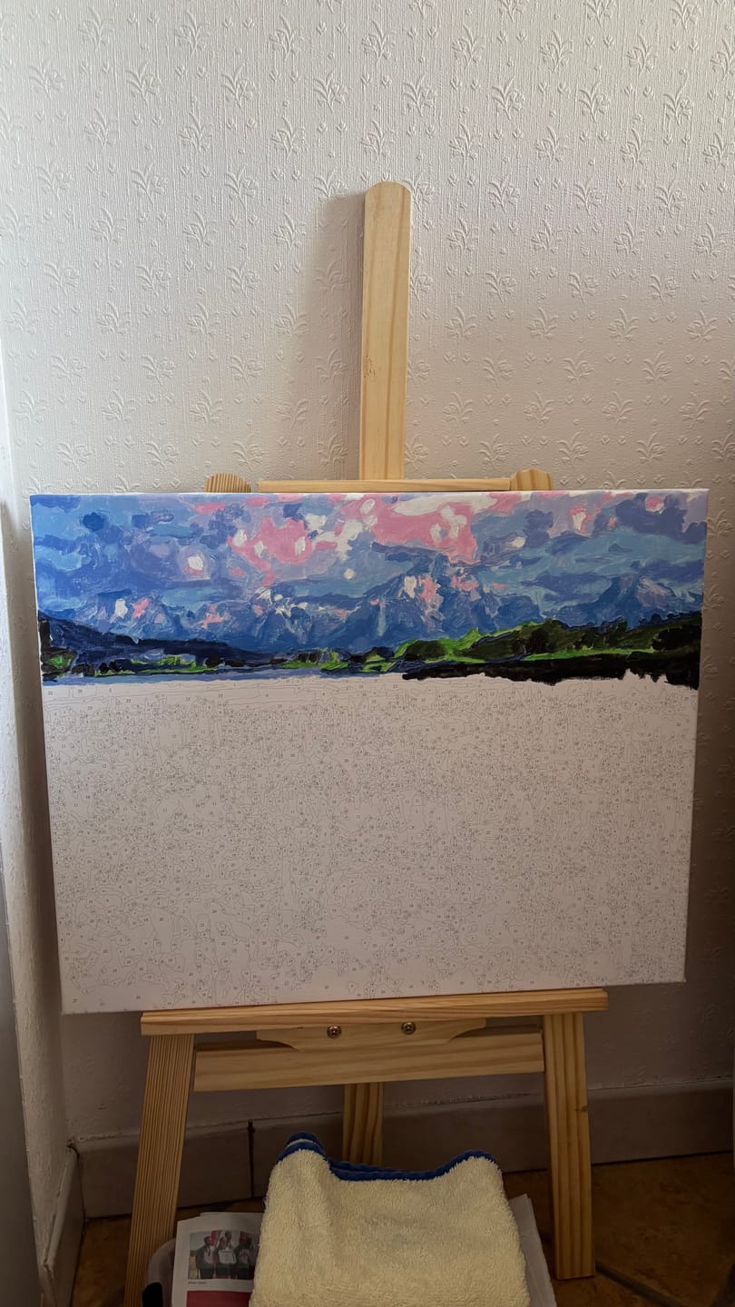 Customer photo review of Fleurs et Lac au pied de la Montagne