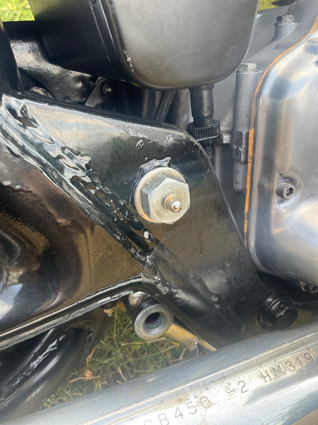 Customer photo review of Honda CB Swingarm Grease Fitting Nipple (Pk/2)