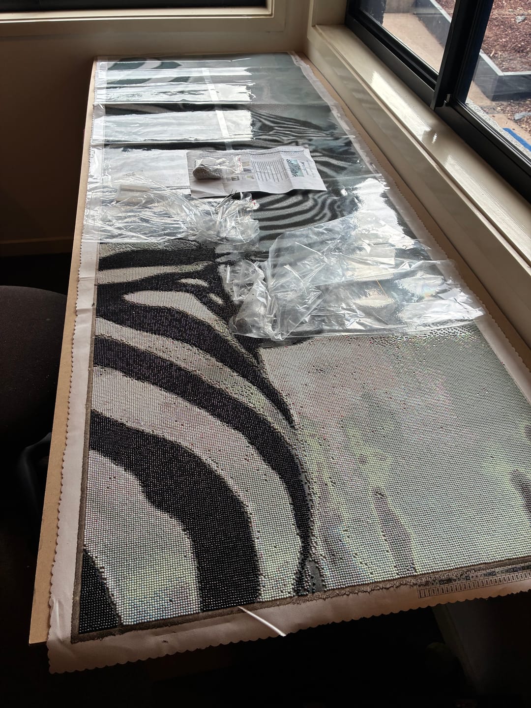 Customer photo review of Full Drill - 5D DIY Diamond Painting Kits Loving Zebras