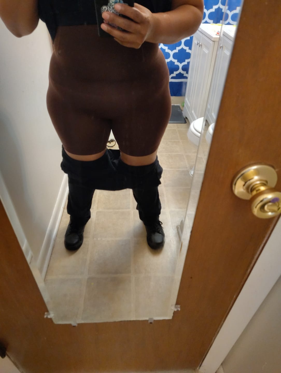 Customer photo review of High Waisted Body Shaper Shorts