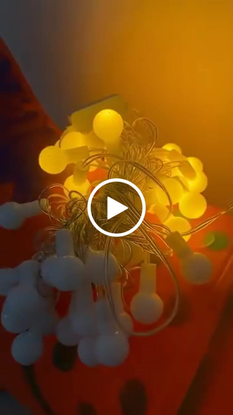 Customer video review of Cordão de luzes decorativa Bivolt de Natal 6 metros