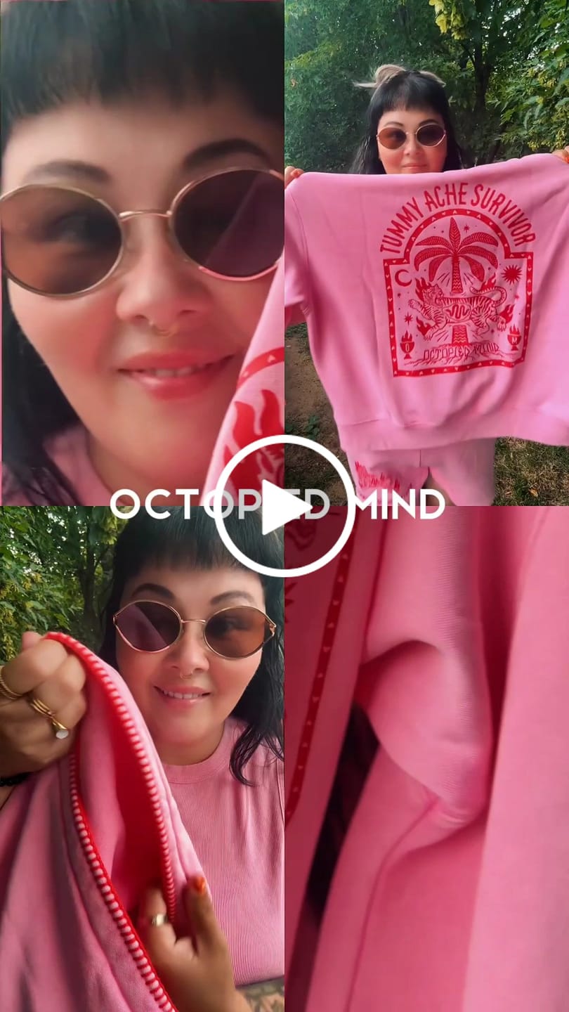 Customer video review of Tummy Ache Survivor Hoodie