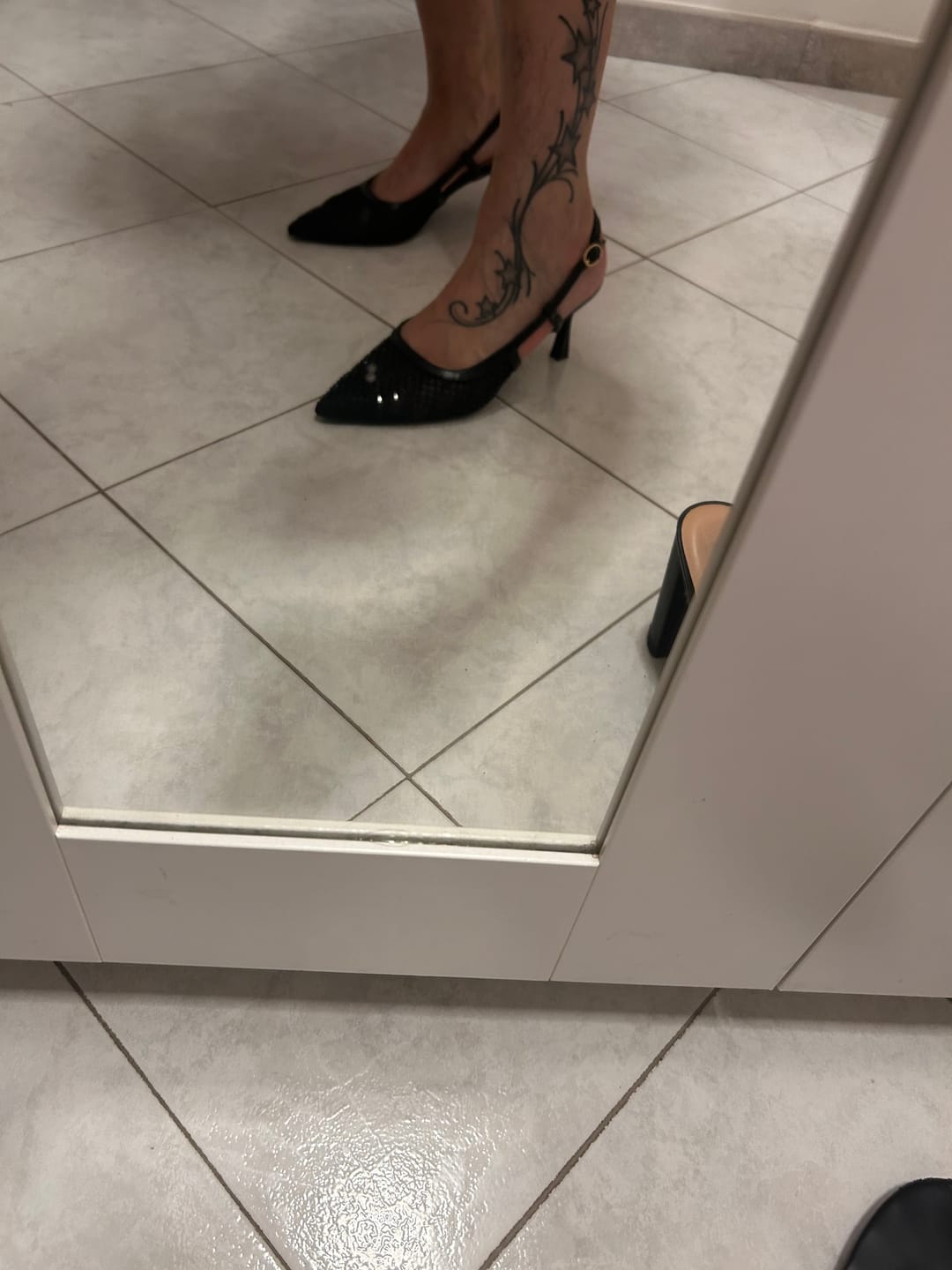 Customer photo review of Tacco Rombi brillantinato nero