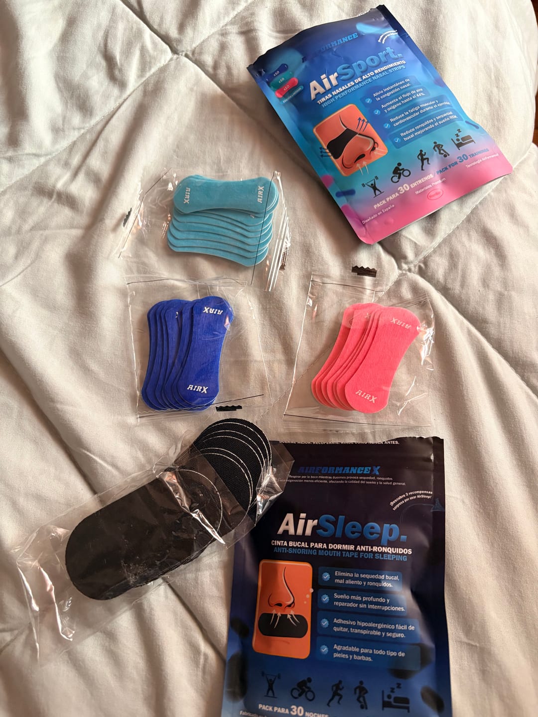 Customer photo review of AirSport® Multicolor Tiras Nasales de Alto Rendimiento