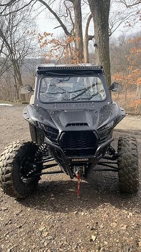 Customer photo review of Vented Glass Windshield with Wipers for Kawasaki Teryx