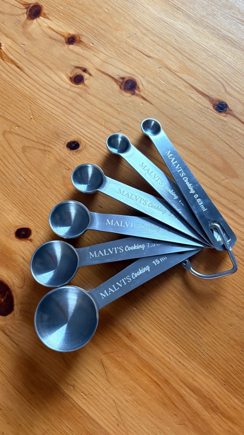 Customer photo review of Cuillères doseuses inox – Set de mesure cuisine & pâtisserie
