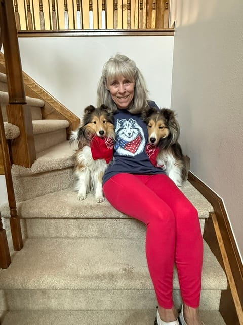 Customer photo review of Shetland Sheepdog USA T-Shirt