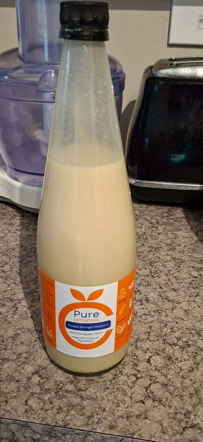 Customer photo review of C-Pure | 100% Natural | High Dose Liposomal Vitamin C 750ml