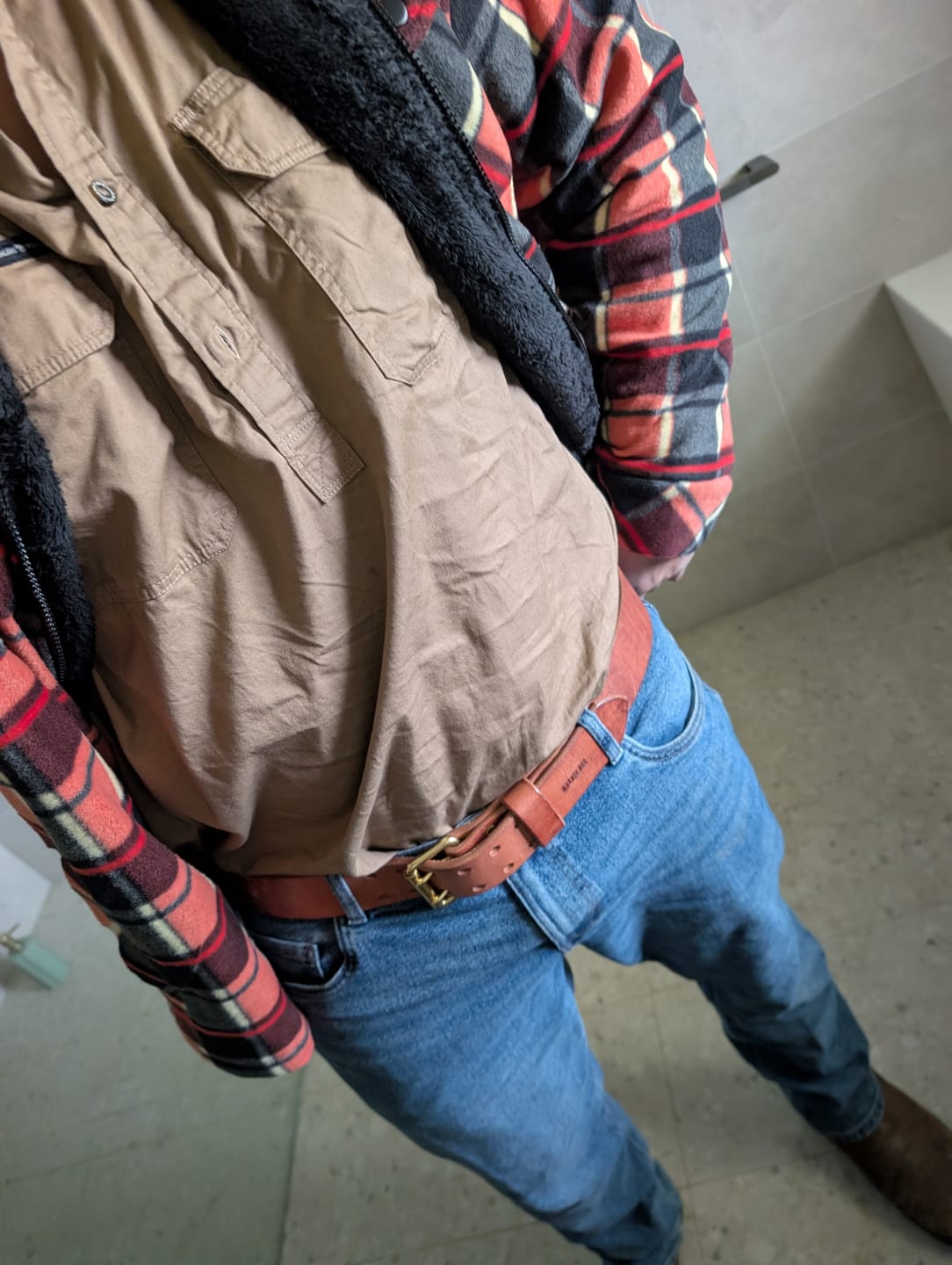 Customer photo review of The Unbreakable Belt - The Original - Old World Tan (Hermann Oak tannery)