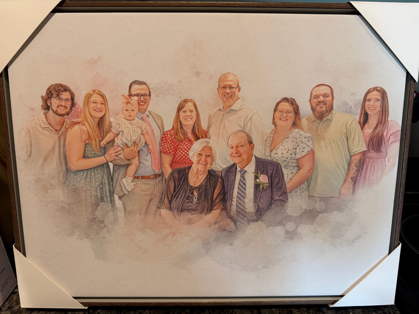 Customer photo review of Watercolor Memorial Portrait