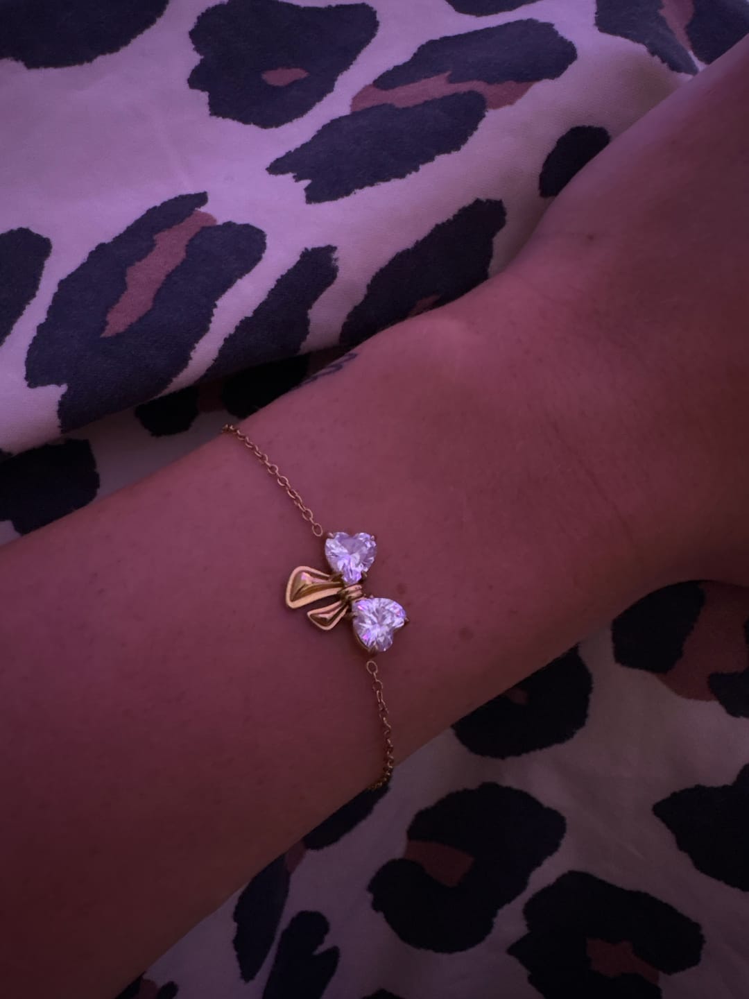Customer photo review of Elegance Ribbon Armband 14K Vergoldet