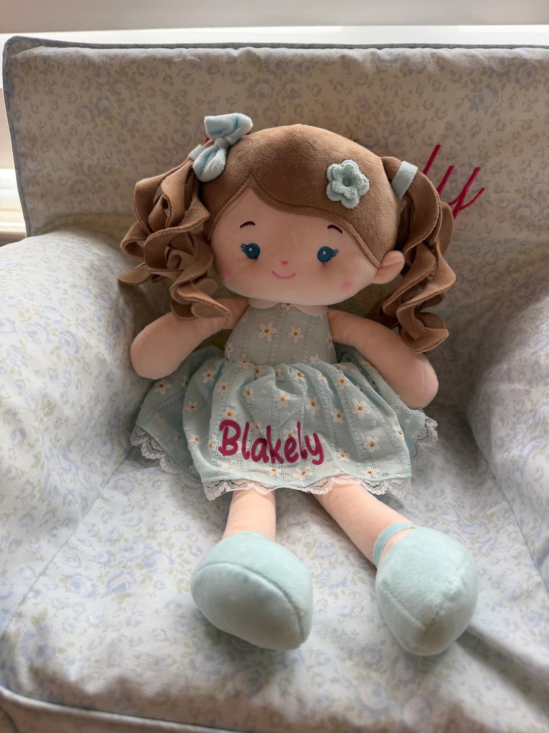 Customer photo review of Personalized Melia Girl - Blue