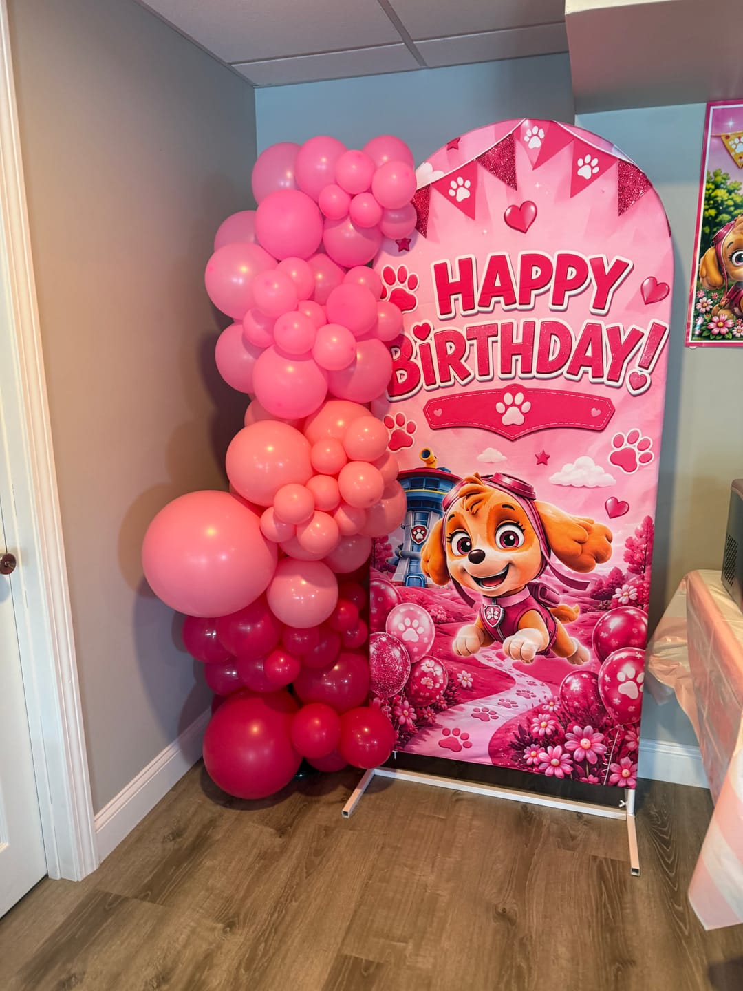 Customer photo review of Customization Birthday Wedding Baby Shower Bridal Decade Party Arch Backdrop Wall Cloth Cover