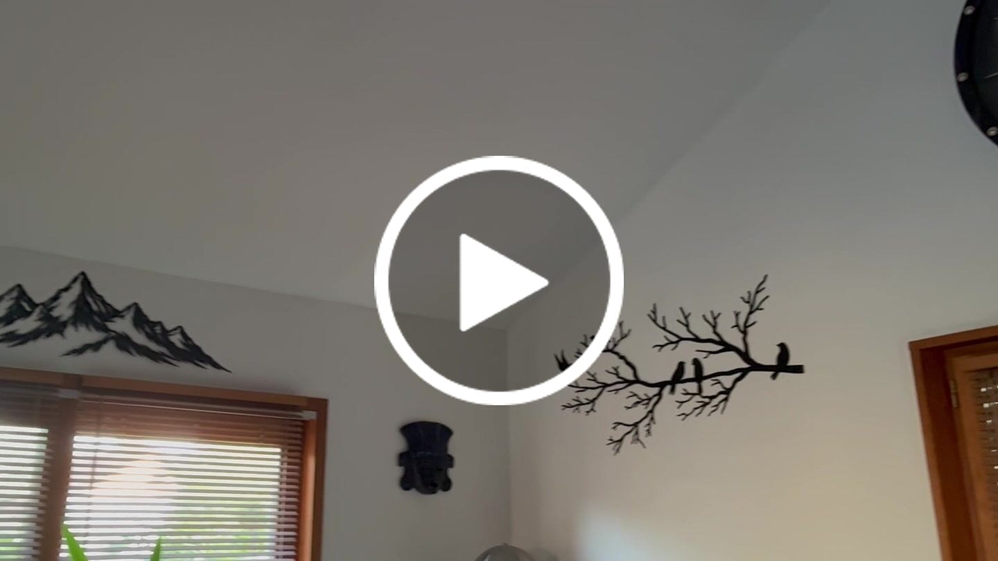 Customer video review of Décoration murale en métal moderne - Alpine Horizon