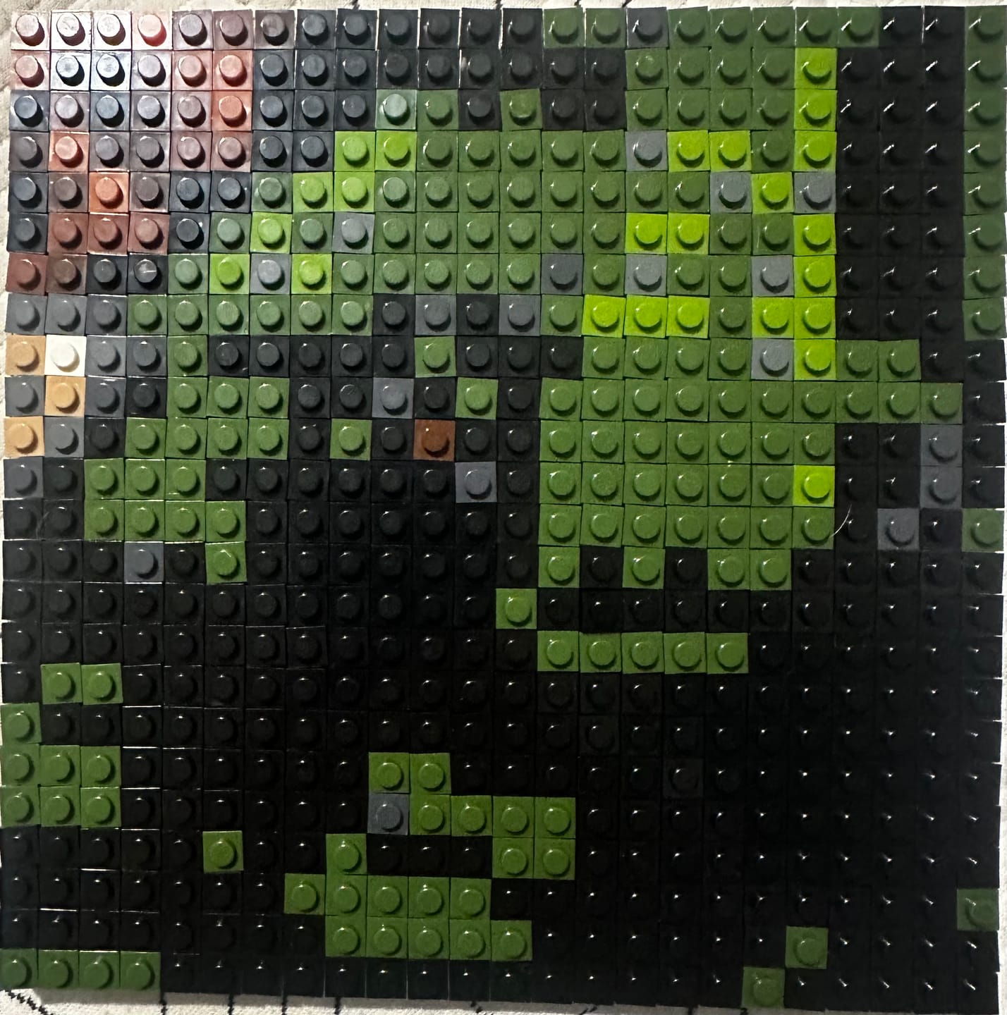 Customer photo review of Personalised Brick Mosaic | Custom Mosaic Maker | LEGO Art Style
