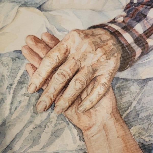 Customer photo review of Custom Watercolor Painting Portrait Painted From Your Photo, Great For Romantic Gifts, Sympathy Gifts For Loss Of Loved One, Remembrance Gifts In Loving Memory