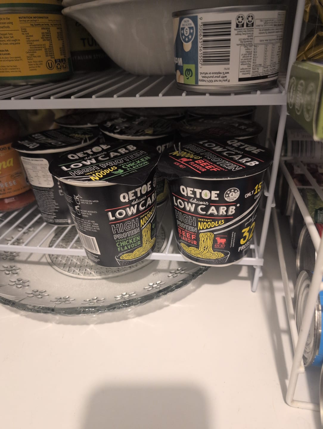 Customer photo review of Qetoe Low Carb High Protein Instant Cup Noodle - COMBO 12 PACK
