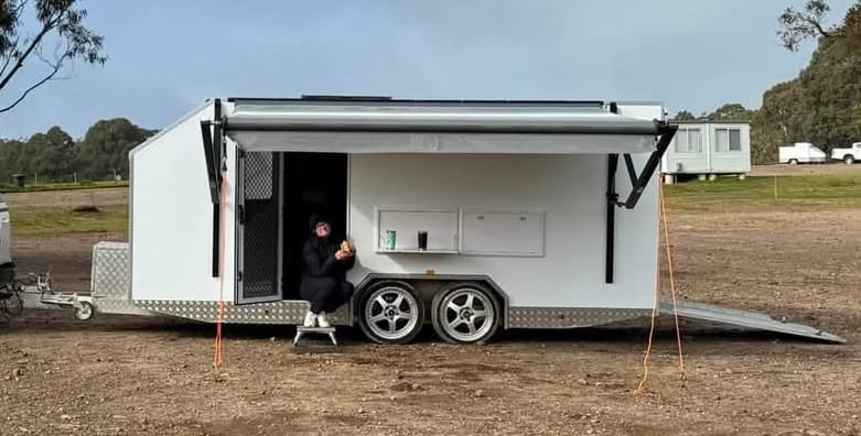 Customer photo review of Awnlux 12v Electric Caravan Awning W-5700C