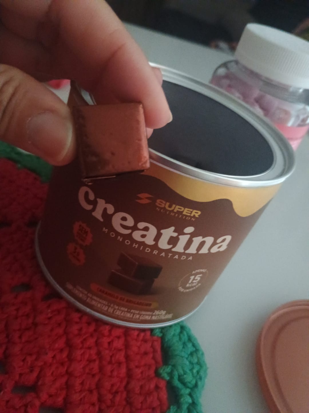 Customer photo review of Caramelo Creatina Brigadeiro
