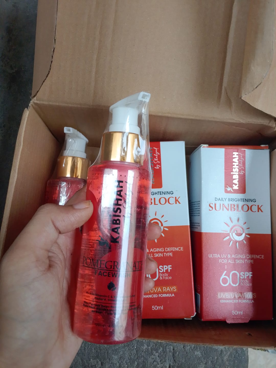Customer photo review of Pomegranate Facewash Double Pack