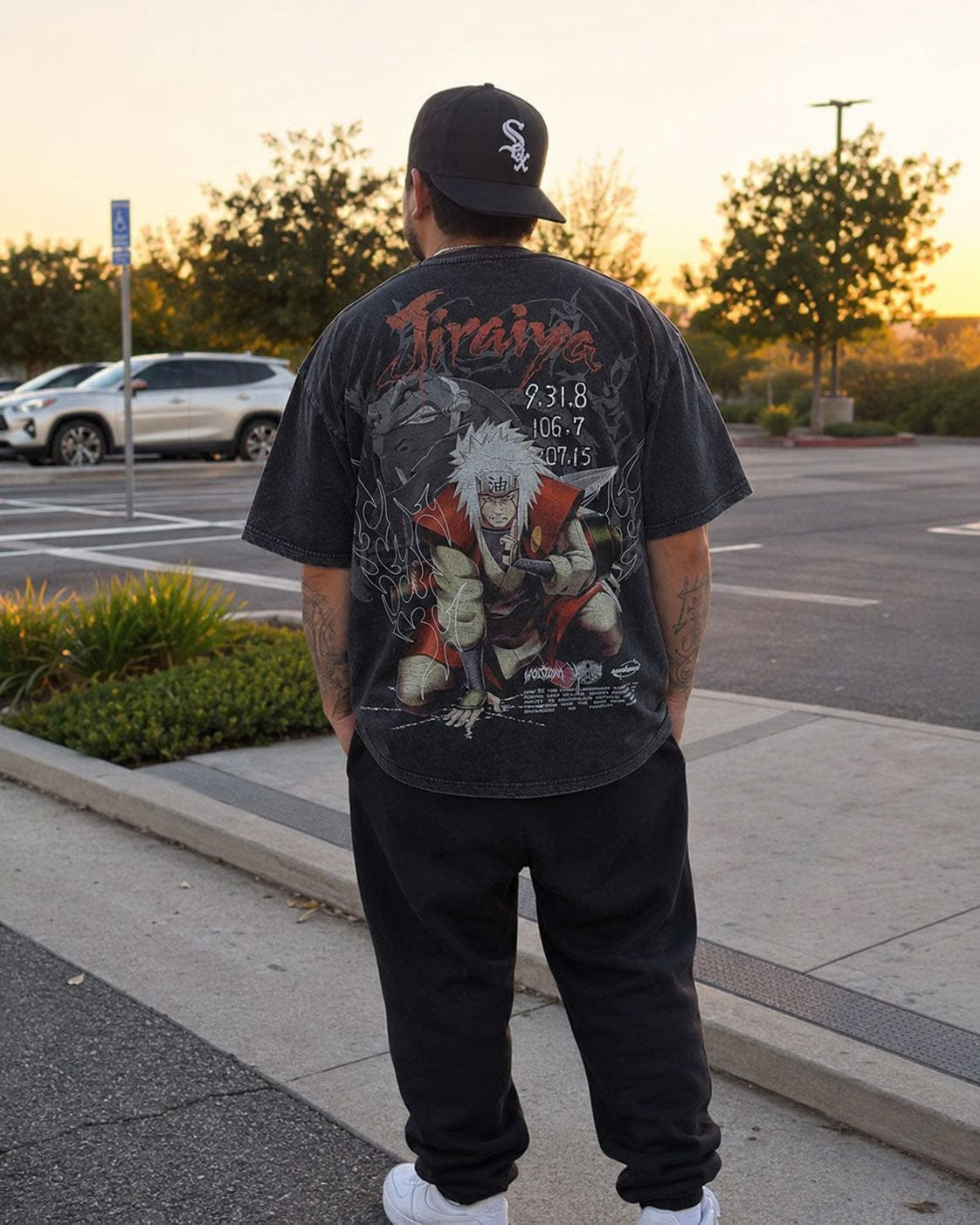 Customer photo review of Naruto | Jiraiya Oversized Heavyweight Washed Tee