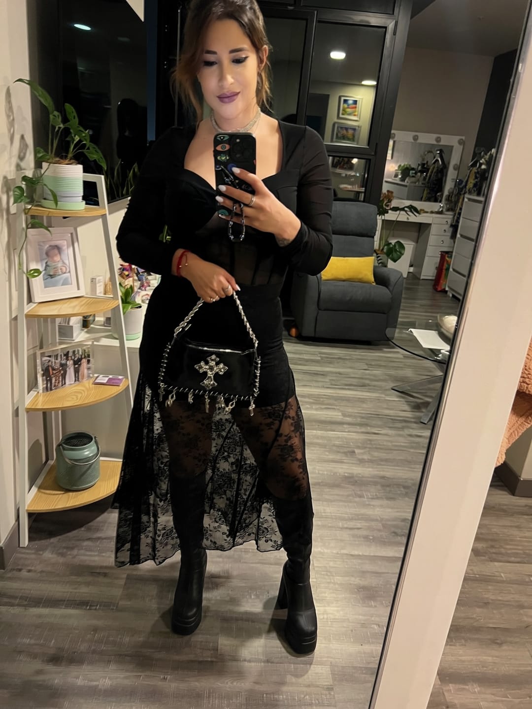 Customer photo review of Lace Midi Skirt