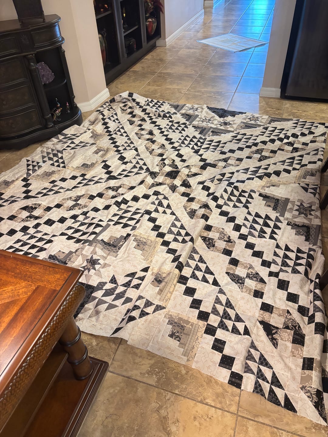Customer photo review of Beginner Block Of The Month - Petal Path Sunshine Blooms (54.5" x 68")
