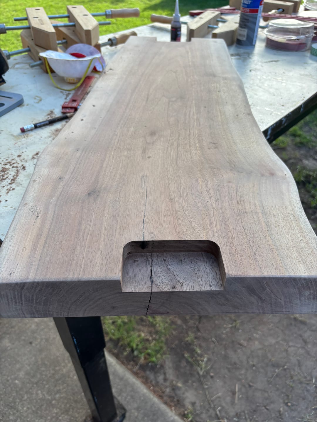 Customer photo review of Cutting Board Bottom Finger Grip Jig