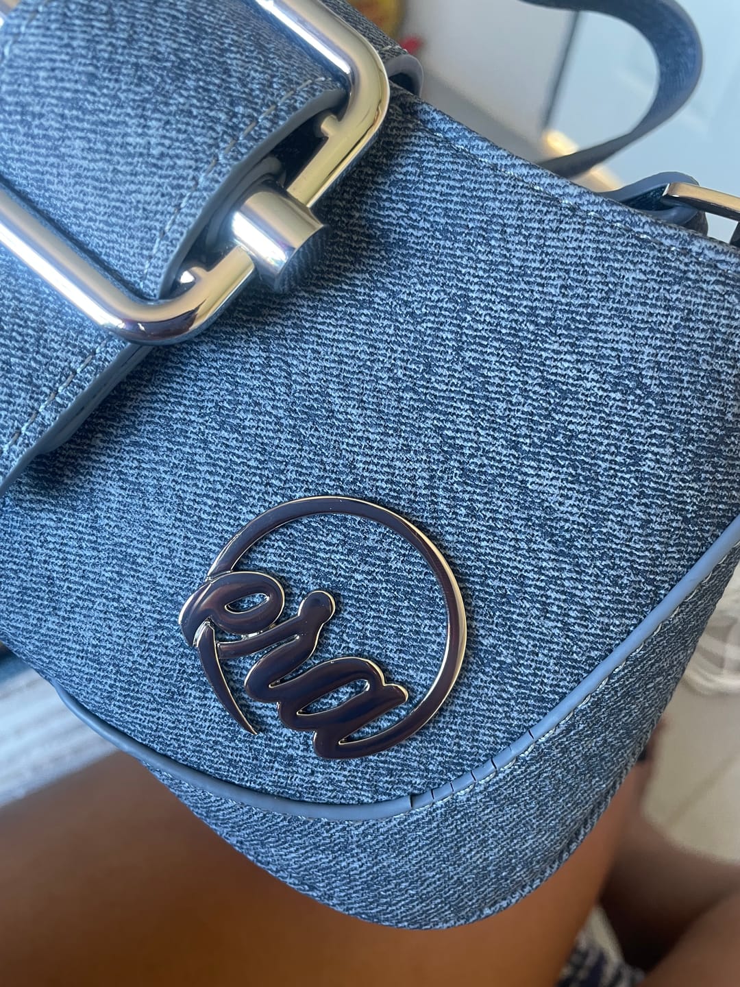 Customer photo review of Denim Lily Shoulder Bag