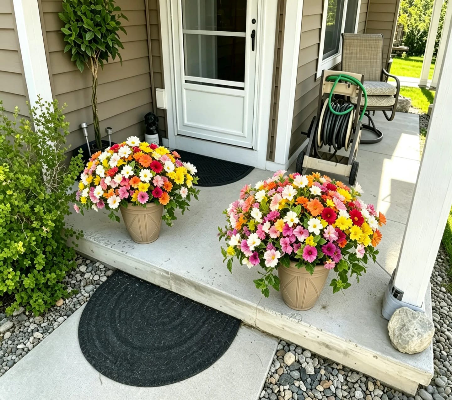 Customer photo review of 💥Last Day 70% OFF🌼- Artificial Outdoor Sunset Mums Flowers - UV resistant, Waterproof, Windproof