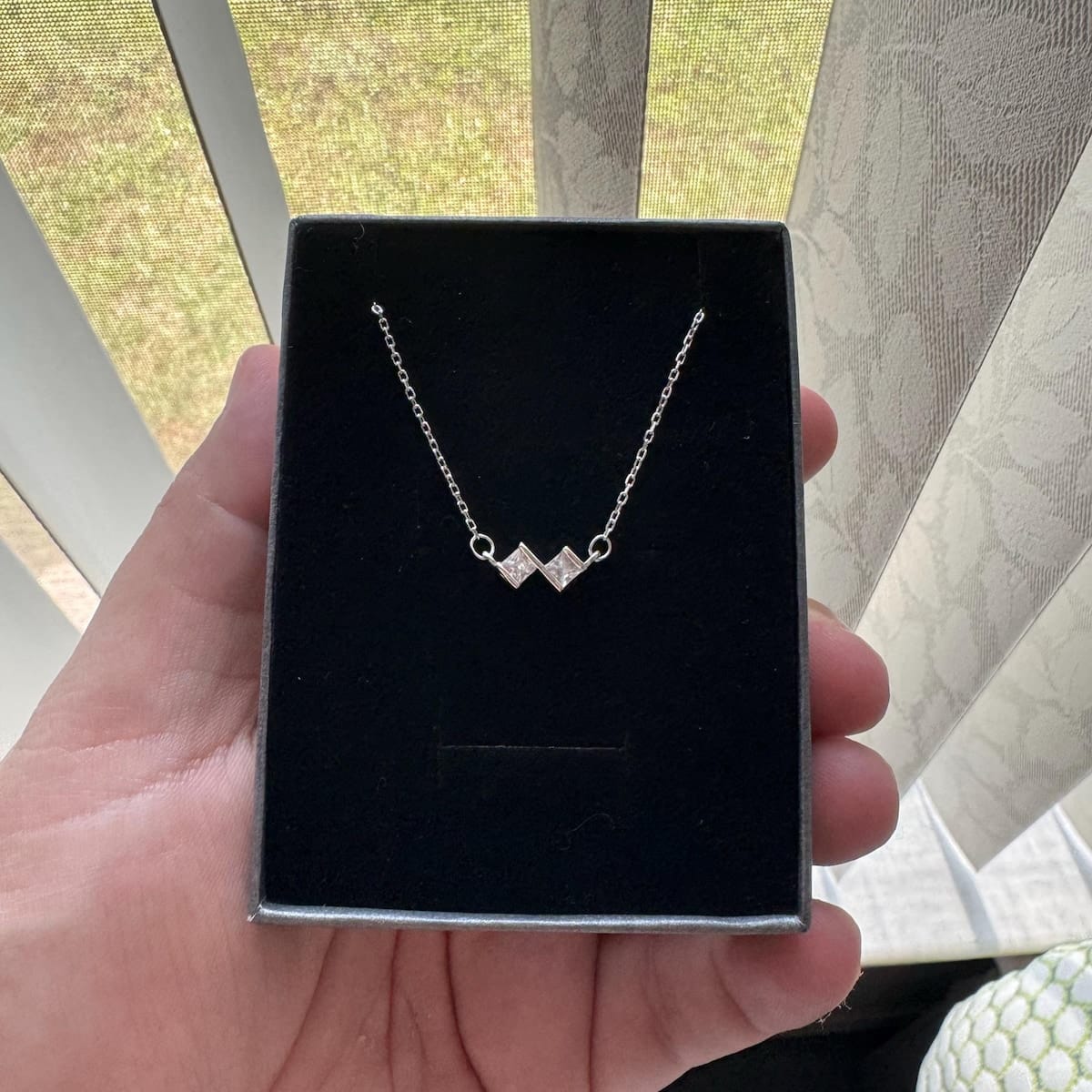 Customer photo review of Mother's Birth Stone Necklace
