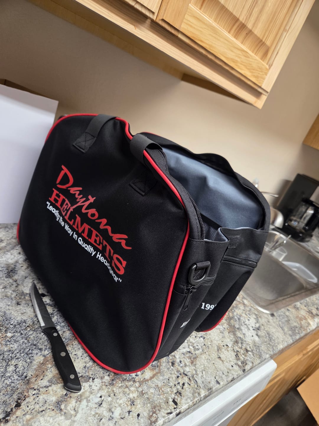 Customer photo review of D.O.T. & ECE Daytona C6 Pro Helmet- Grey Carbon Fiber