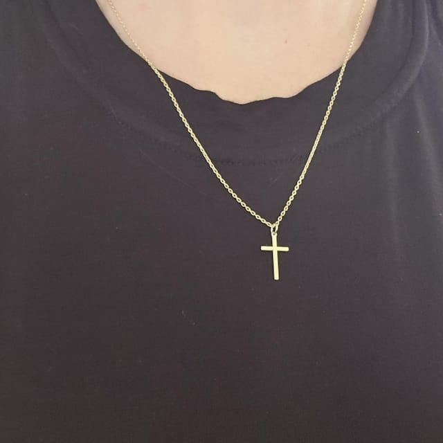 Customer photo review of Cross Pendant Necklace