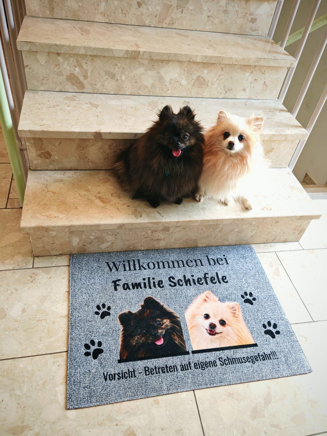 Customer photo review of Personalisierte Fußmatte - Willkommen bei