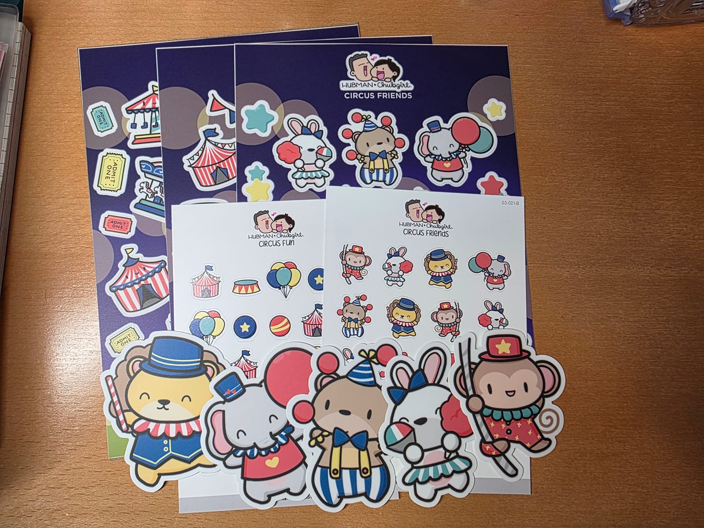 Customer photo review of Circus Friends Sticker Set