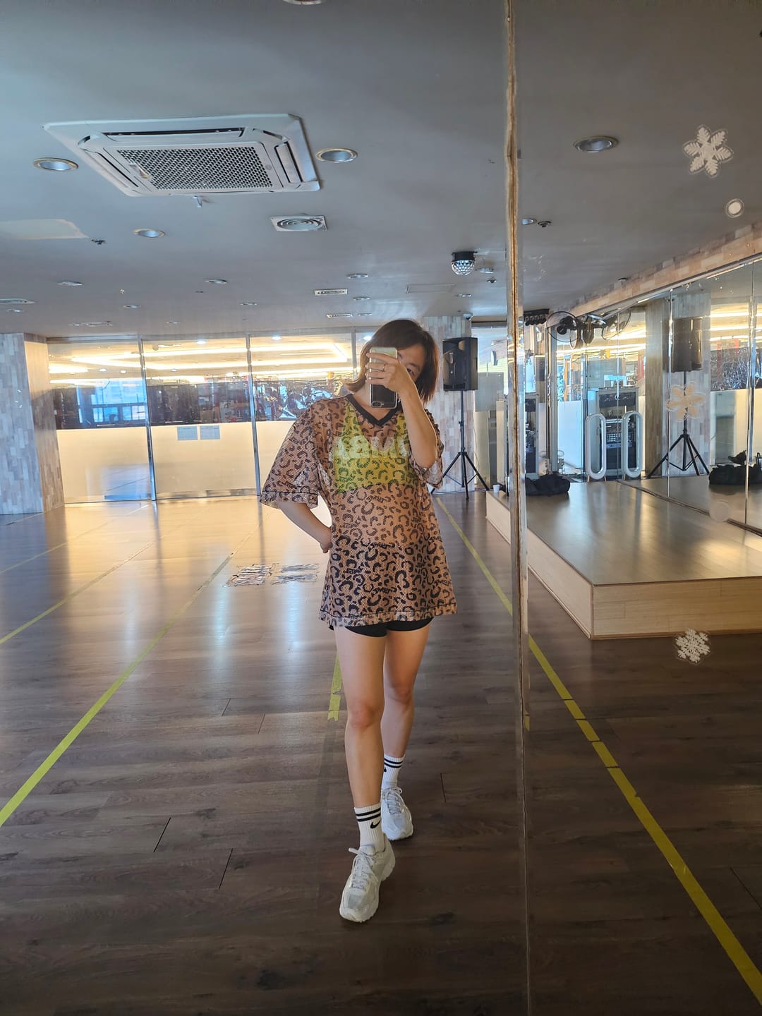 Customer photo review of Zumba Wildbeat Oversized Mesh Top